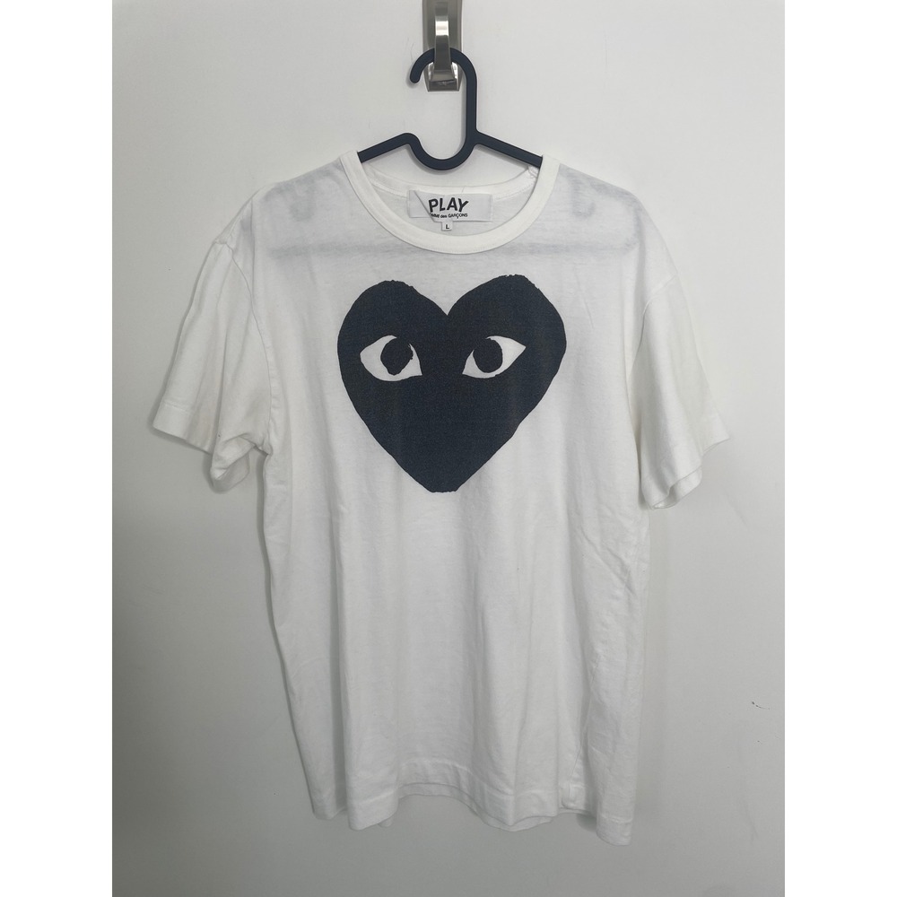 Comme des Garcons Play T-shirt Big Black Heart White Large